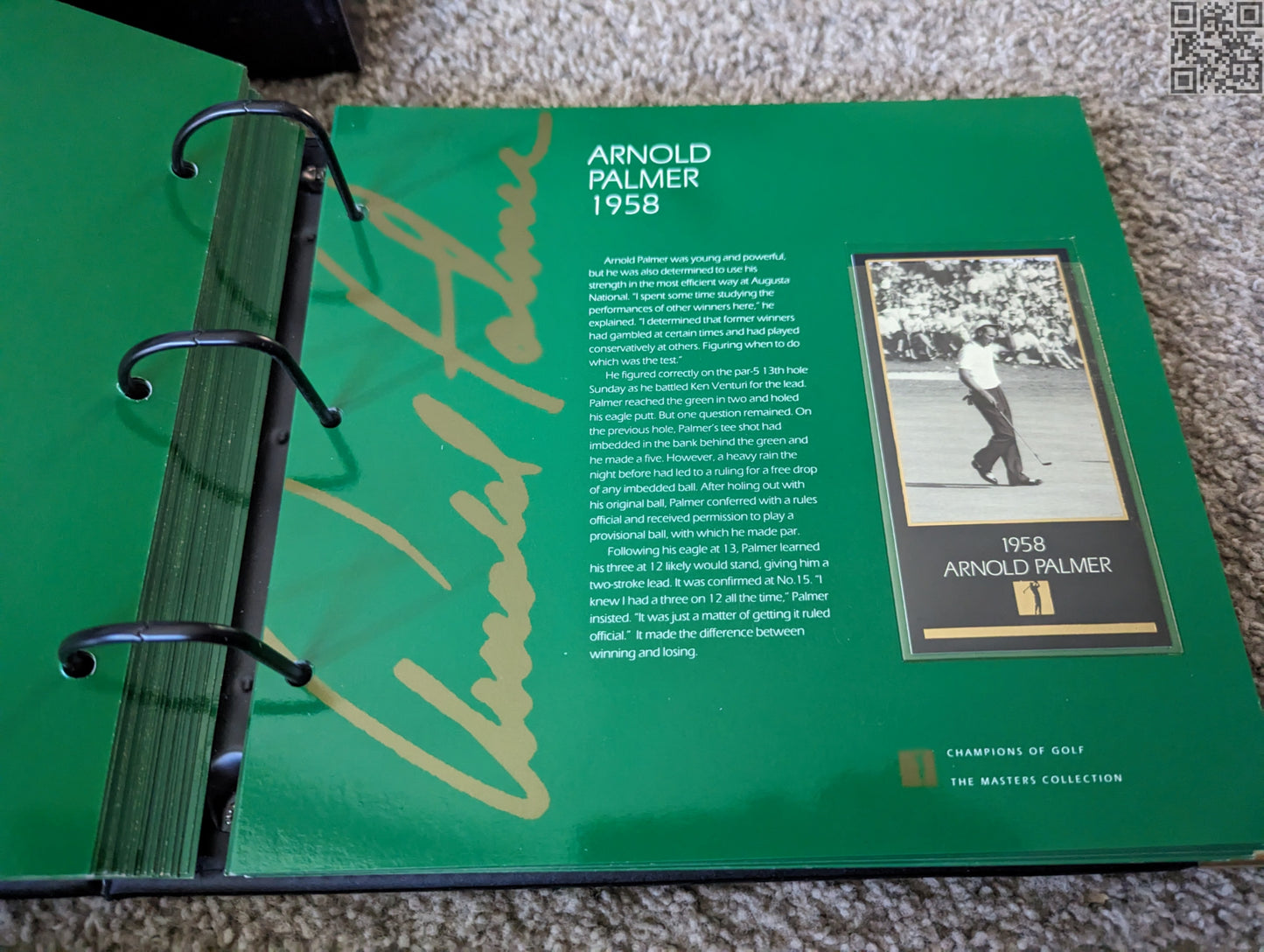 1994 Masters Collection Champions of Golf "Gold Foil" Set in Binder 1