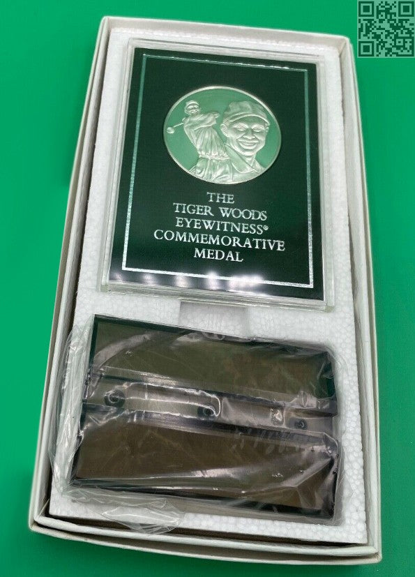 NEW 1997 Franklin Tiger Woods Eyewitness Masters Tournament Commemorative Medal Coin