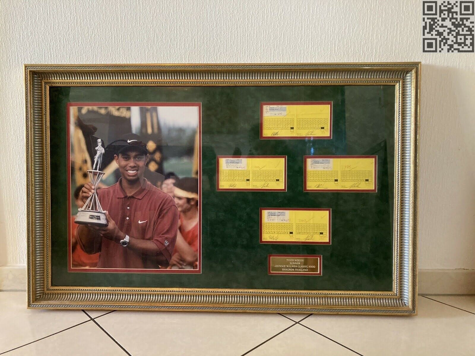 2000 Johnnie Walker Classic Tiger Woods Signed Official Tournament Sco