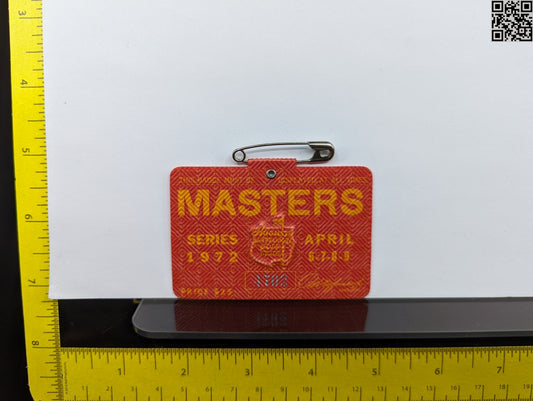 1972 Masters Tournament Series Badge - Augusta National Golf Club - Jack Nicklaus Win
