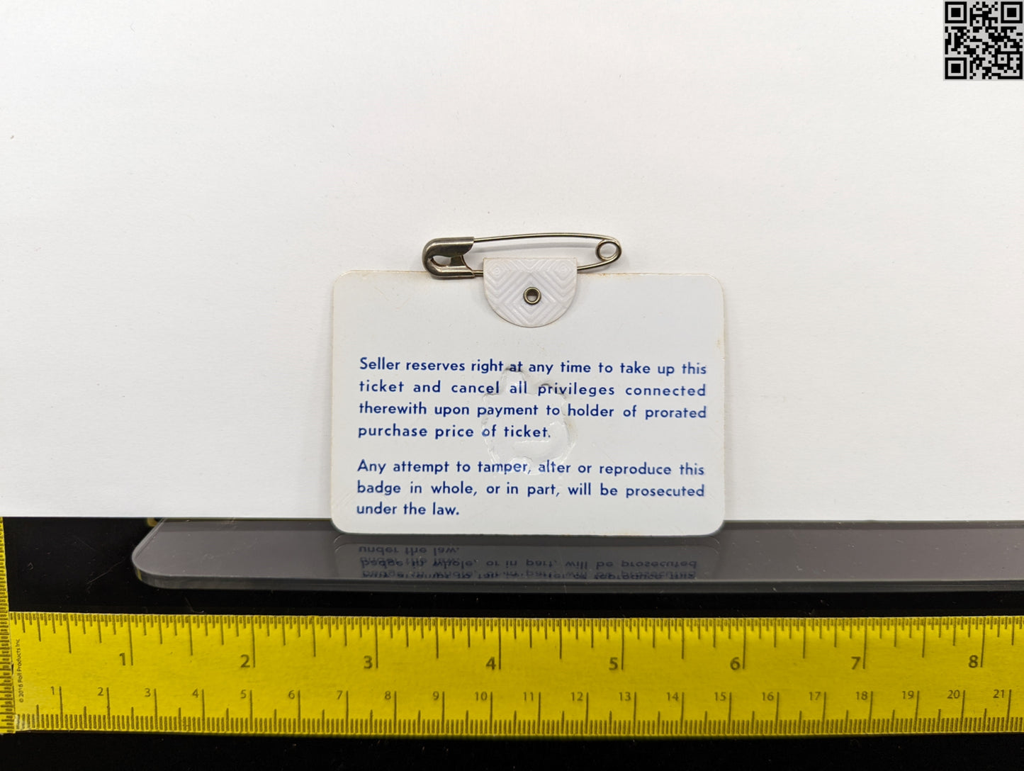 1966 Masters Tournament Series Badge - Augusta National Golf Club - Jack Nicklaus Win