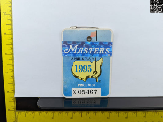 1995 Masters Tournament Series Badge - Augusta National Golf Club - Ben Crenshaw Win