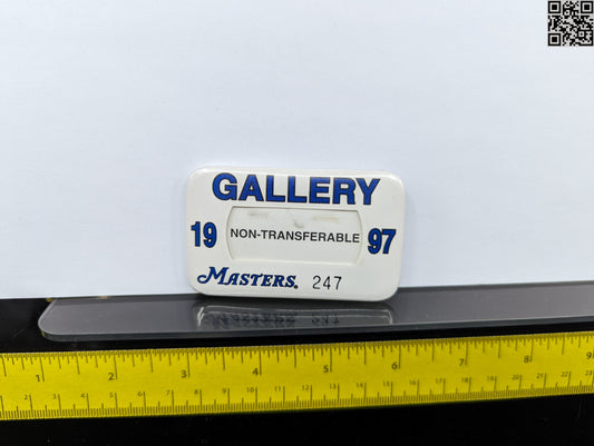 1997 Masters Tournament Series Metal Gallery Badge - Augusta National Golf Club - Tiger Woods 1st Masters Win