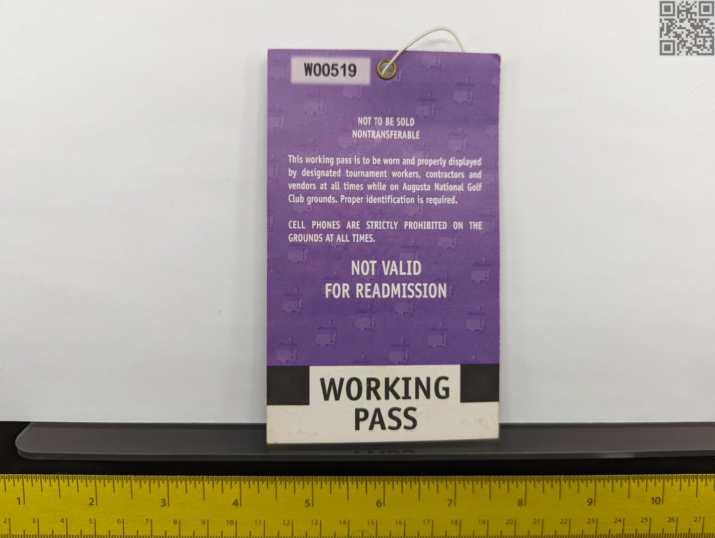 2002 Masters Tournament Daily Ticket - Augusta National Golf Club - Tiger Woods 3rd Masters Win