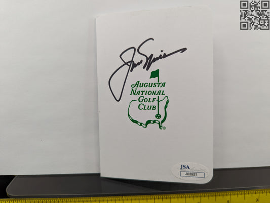 Jack Nicklaus Signed Augusta National Golf Club Members Scorecard