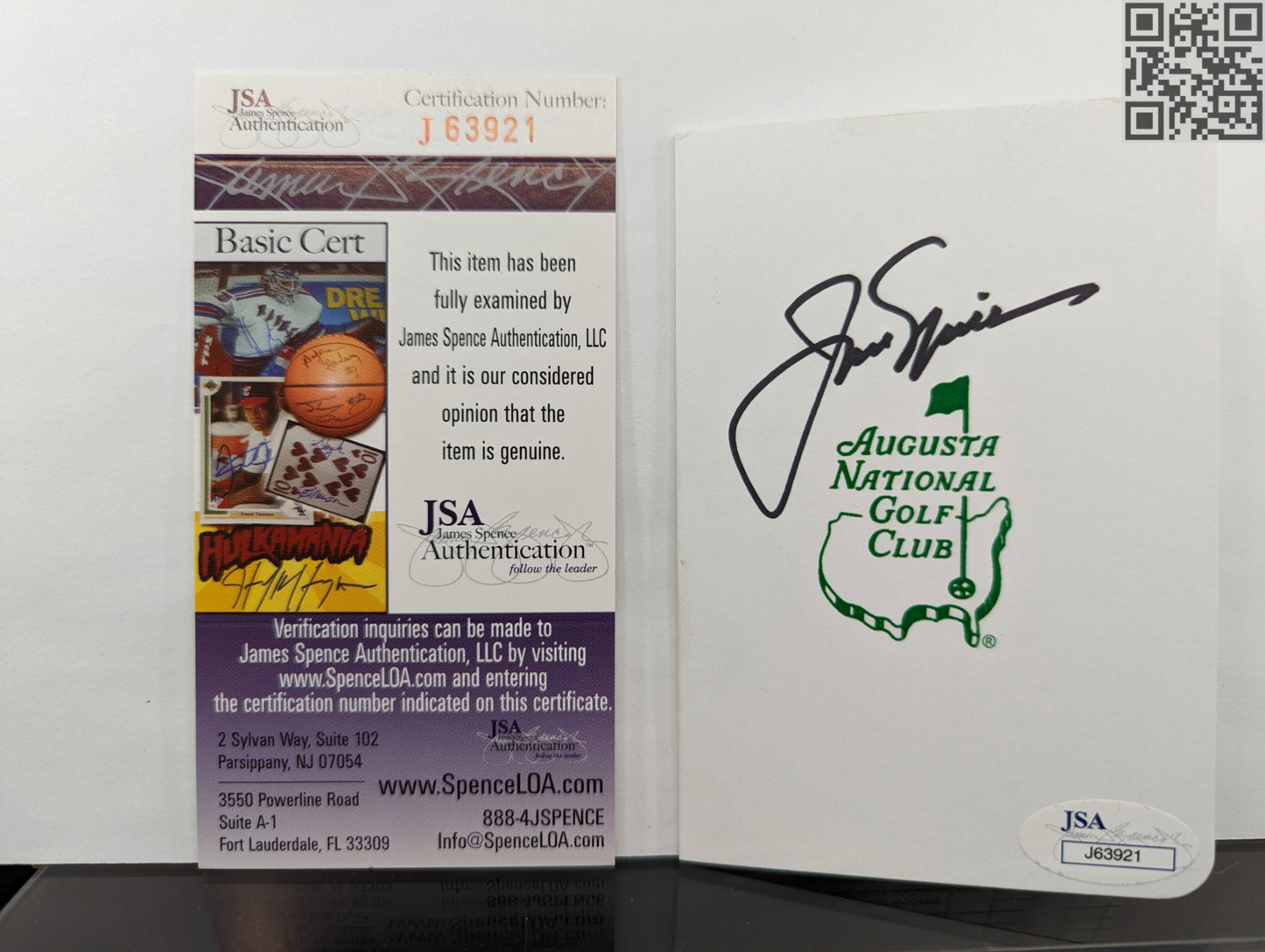 Jack Nicklaus Signed Augusta National Golf Club Members Scorecard