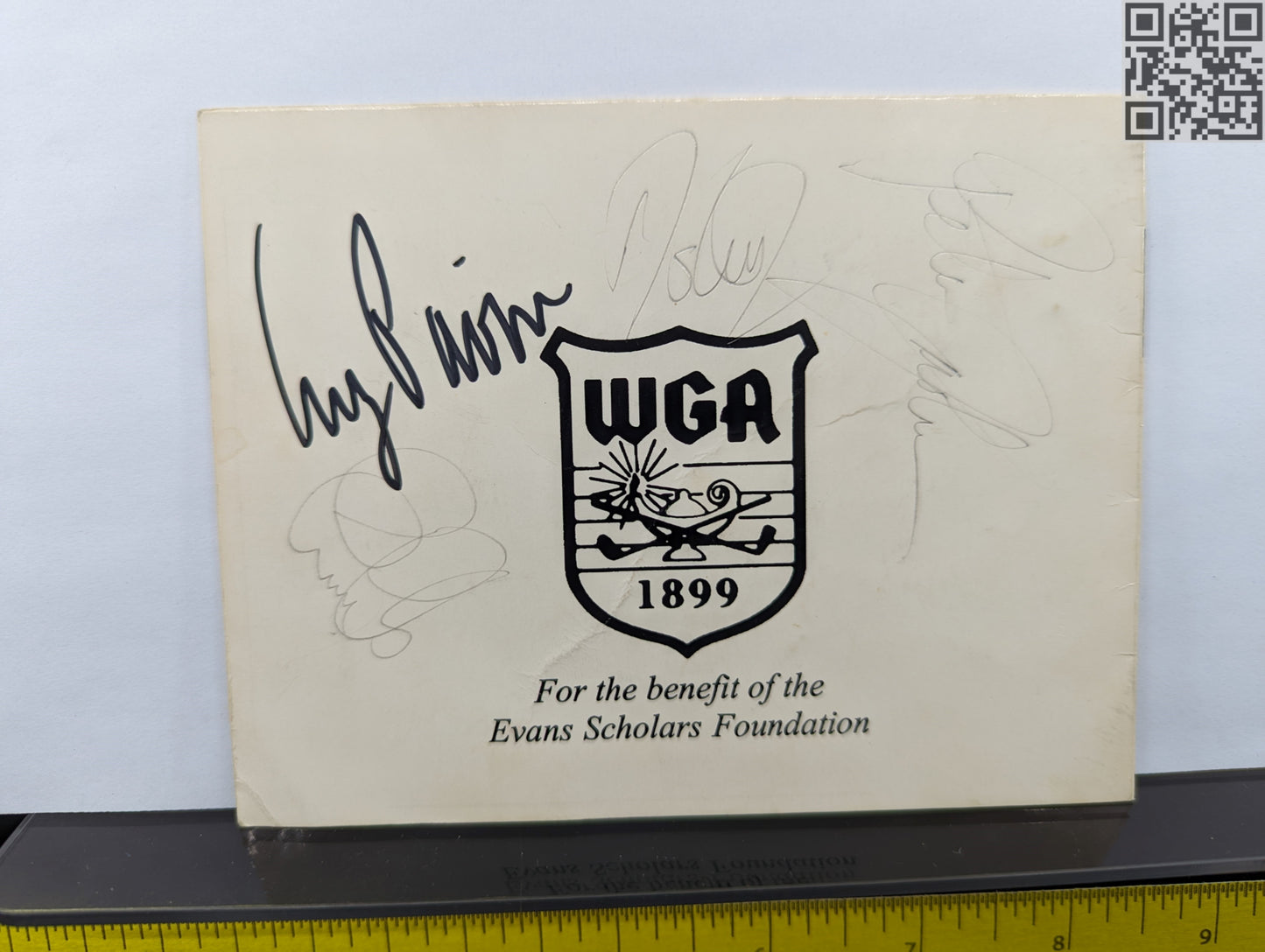1995 Tiger Woods Signed WGA Motorola Western Open Scorecard Amateur
