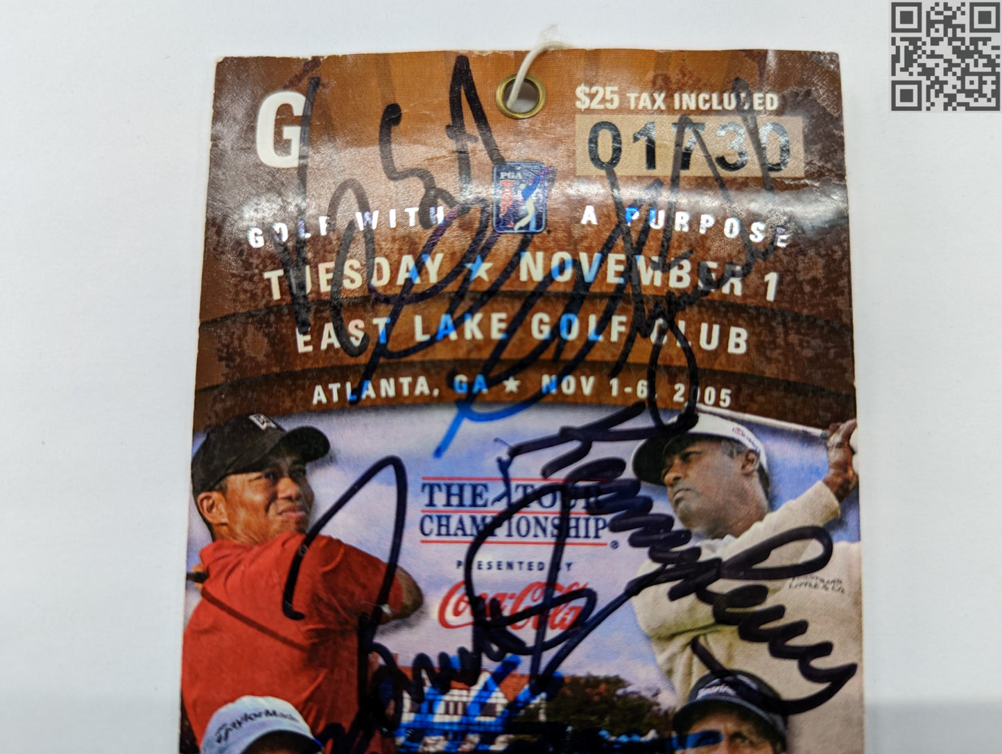 2005 Tiger Woods Signed Ticket The Tour Championship East Lake Golf Club