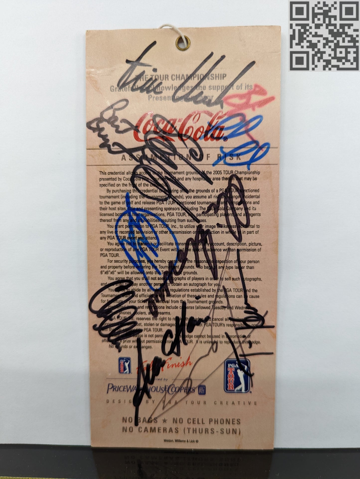 2005 Tiger Woods Signed Ticket The Tour Championship East Lake Golf Club