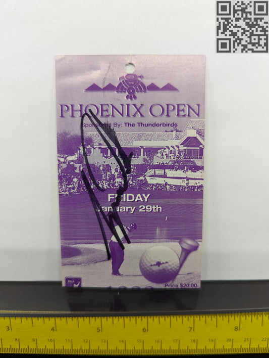 1999 Tiger Woods Signed Ticket Phoenix Open TPC Scottsdale