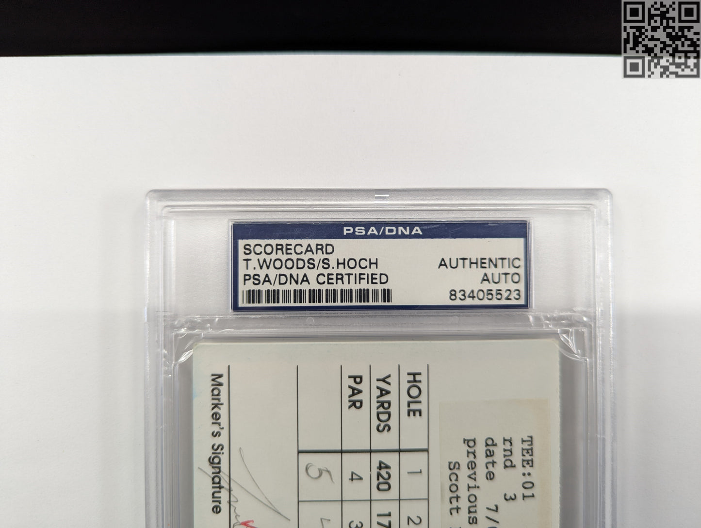 1997 Tiger Woods Signed Official Tournament Scorecard 3rd Round Motorola Western Open Win