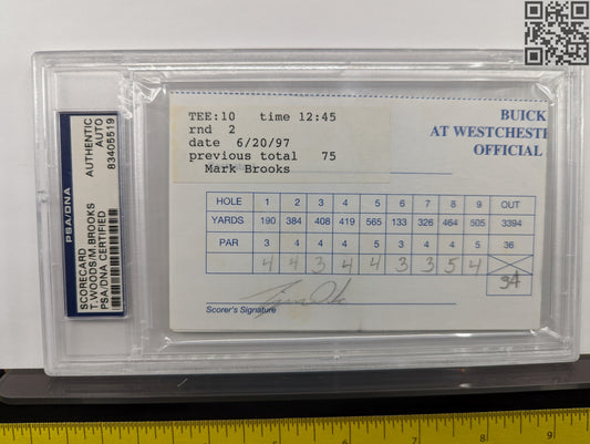 1997 Tiger Woods Signed Official Tournament Scorecard 2nd Round Buick Classic