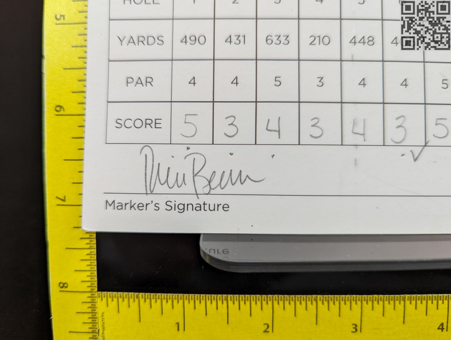 2009 PGA Championship Hazeltine Tiger Woods Signed Official Tournament Scorecard