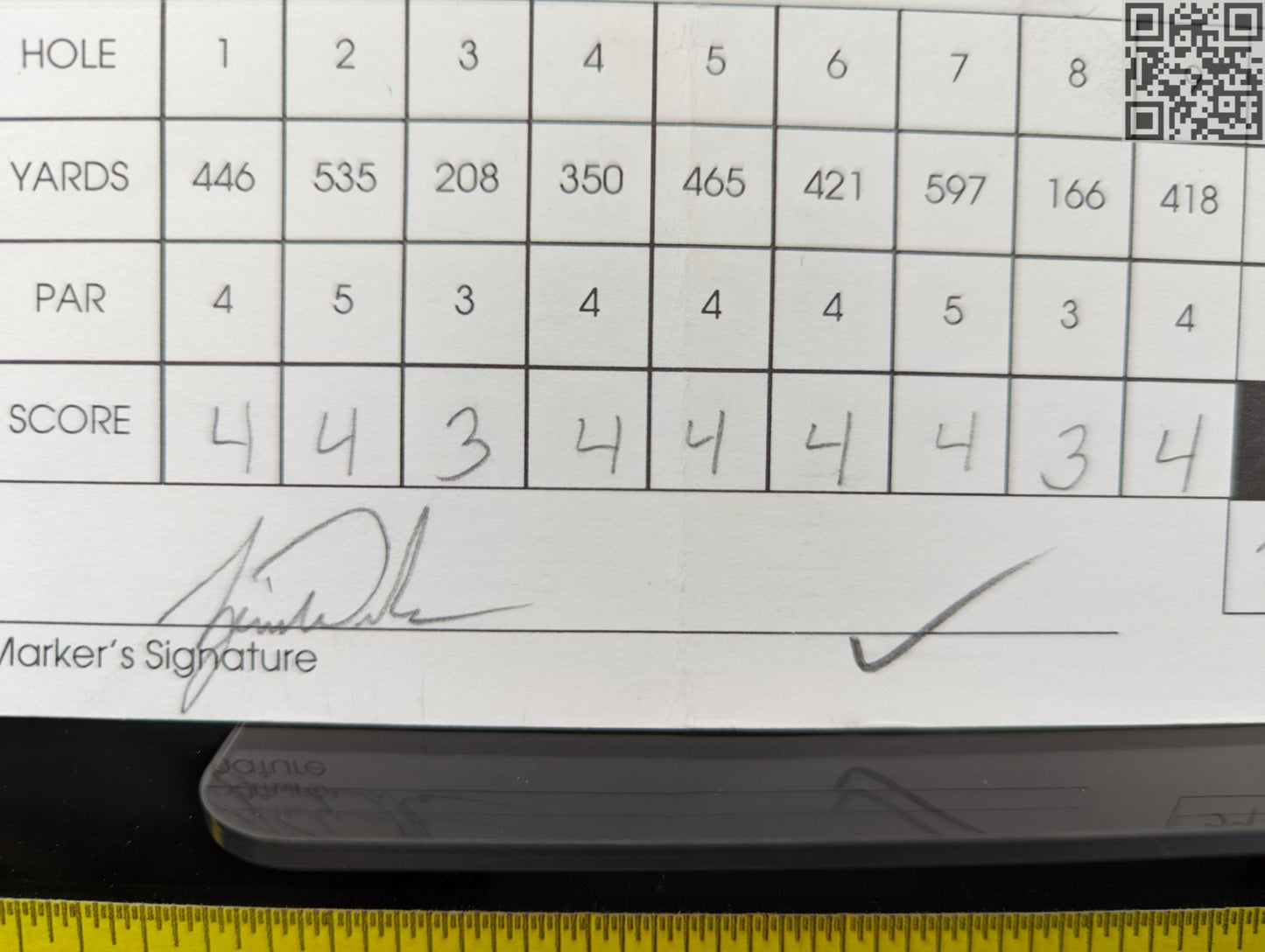 2000 PGA Championship Medinah Tiger Woods Signed Official Tournament Scorecard WIN
