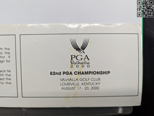 2000 PGA Championship Medinah Tiger Woods Signed Official Tournament Scorecard WIN