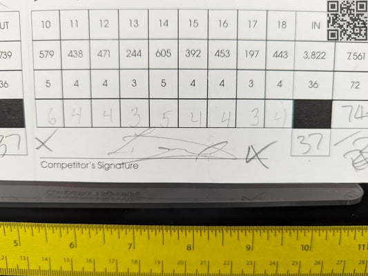 2006 PGA Championship Medinah Tiger Woods Signed Official Tournament Scorecard WIN