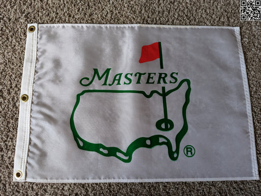 Original 1992 Masters Tournament Silk Souvenir Pin Flag