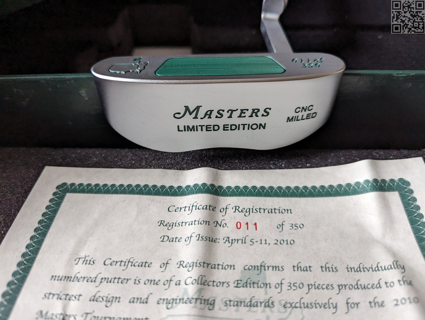 2010 Masters Tournament Limited Edition Putter 350