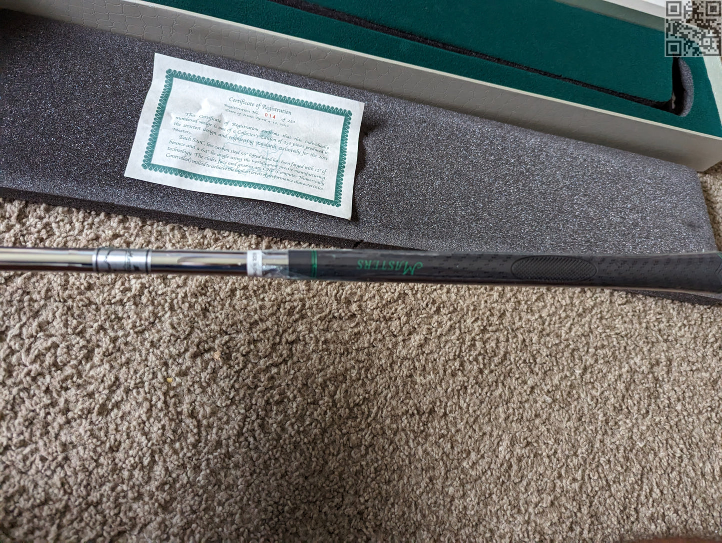 2011 Masters Tournament Limited Edition Wedge 250