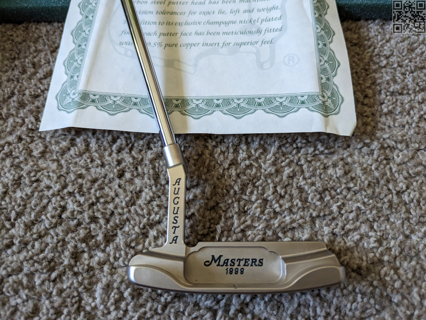 1999 Masters Tournament Limited Edition Putter 500