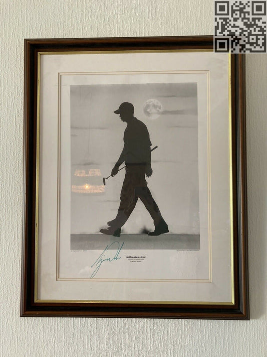 2000 Tiger Woods Signed Millennium Man Poster LTD 100