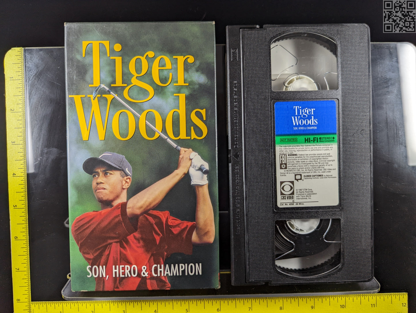 1997 Tiger Woods Signed VHS Tape New in Box - Son Hero Champion