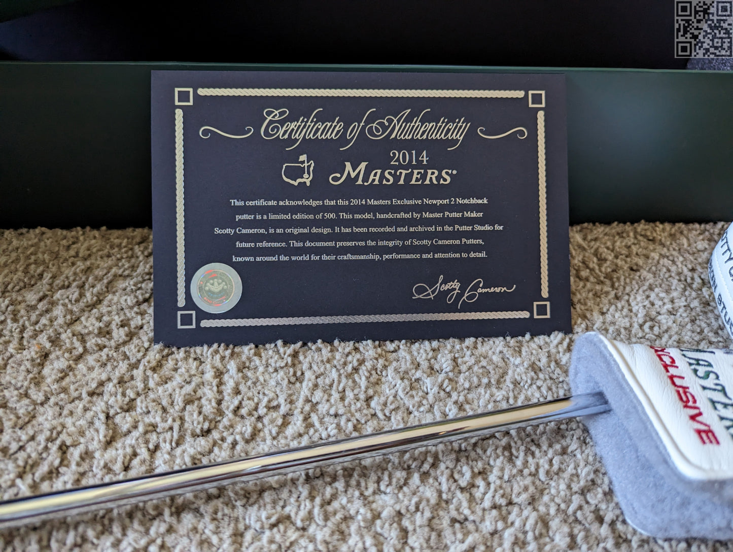 2014 Scotty Cameron Masters Tournament Limited Edition Putter 500