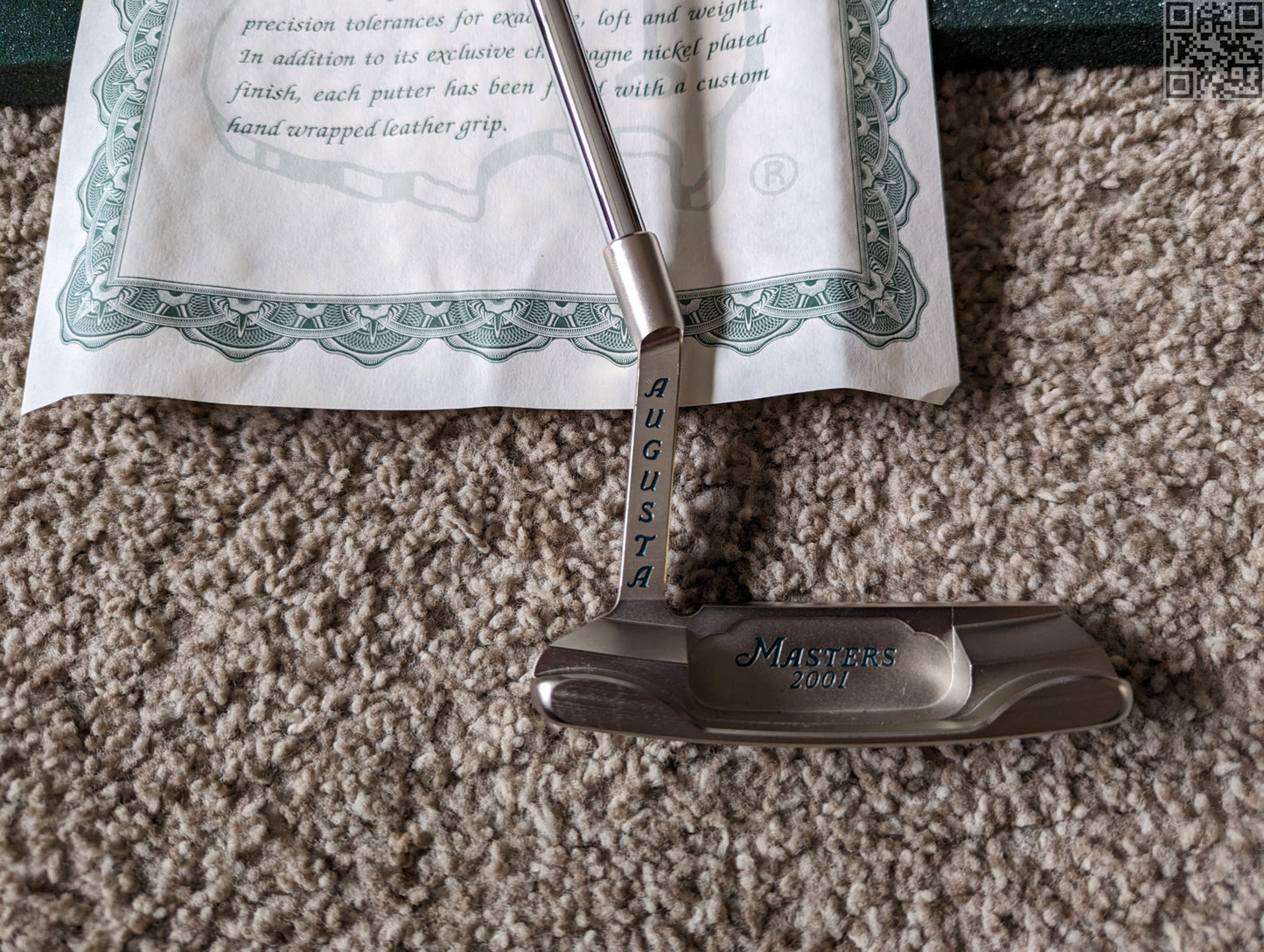 2001 Masters Tournament Limited Edition Putter 950