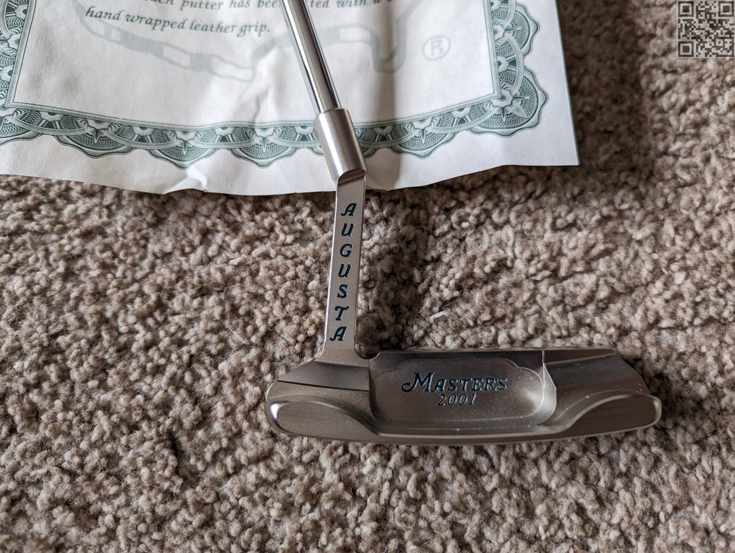 2001 Masters Tournament Limited Edition Putter 950