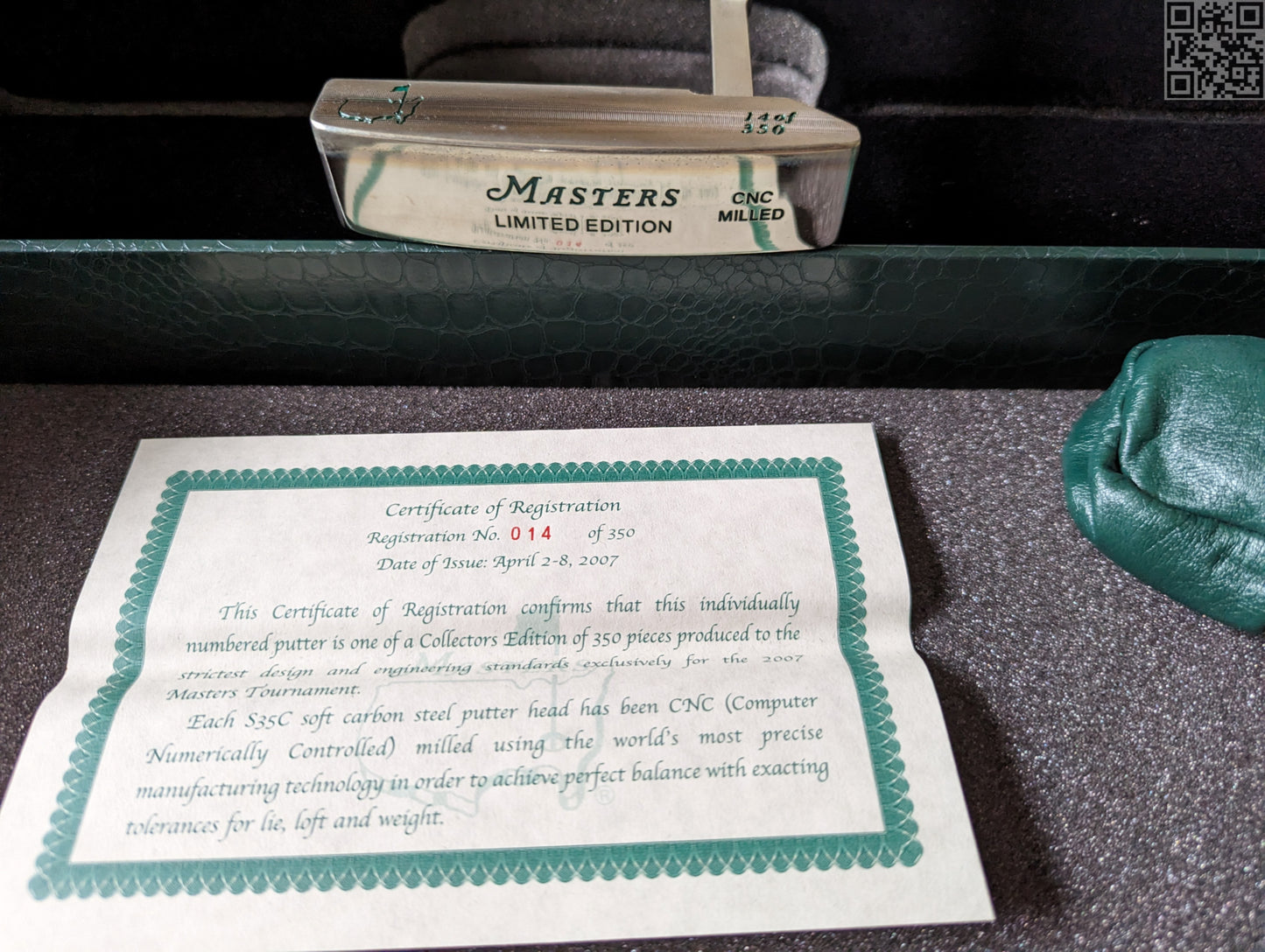 2007 Masters Tournament Limited Edition Putter 350