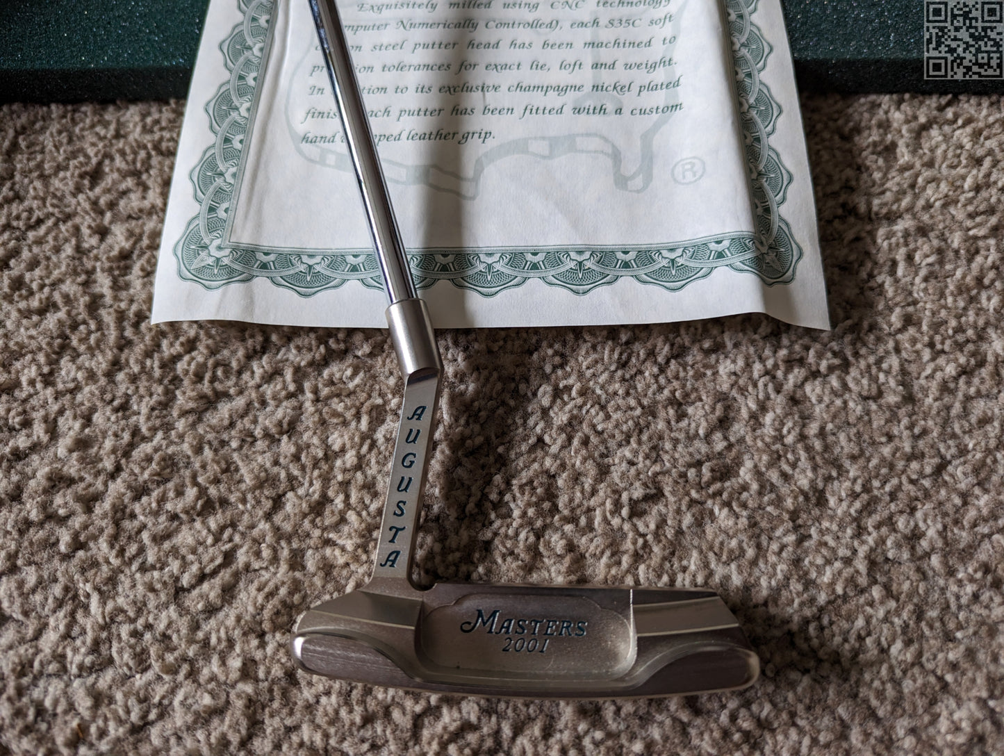 2001 Masters Tournament Limited Edition Putter 950