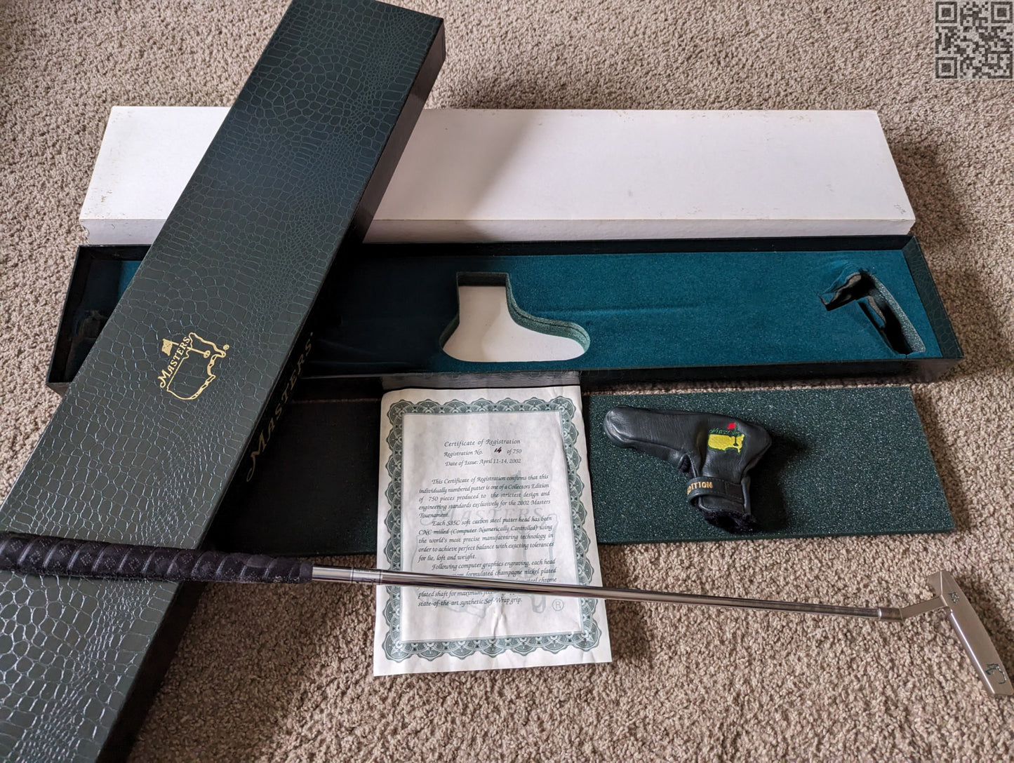 2002 Masters Tournament Limited Edition Putter 750