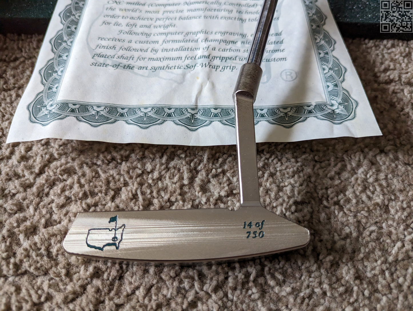 2002 Masters Tournament Limited Edition Putter 750