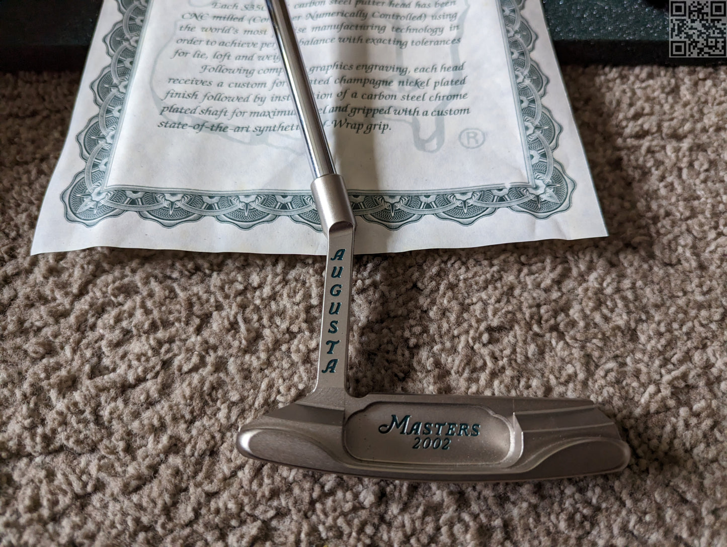 2002 Masters Tournament Limited Edition Putter 750