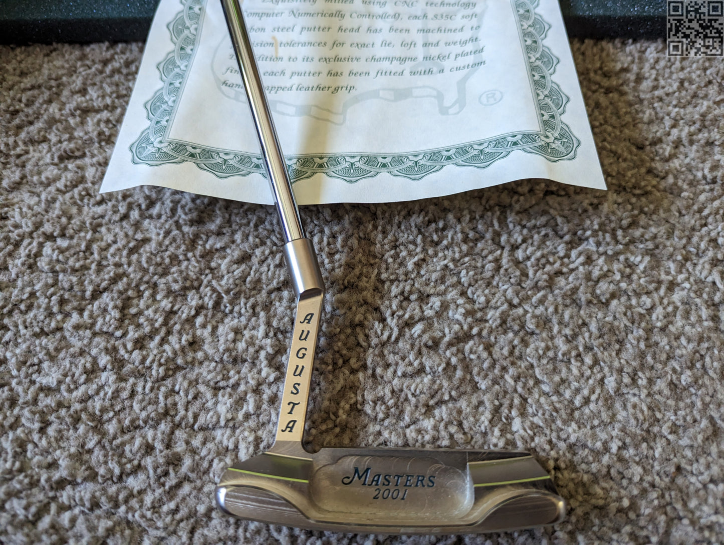 2001 Masters Tournament Limited Edition Putter 950